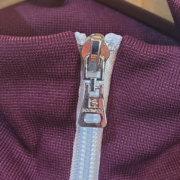 Southpole Top Women Junior Medium Track Jacket Red Embroidered Zip Floral y2k - Picture 5 of 13